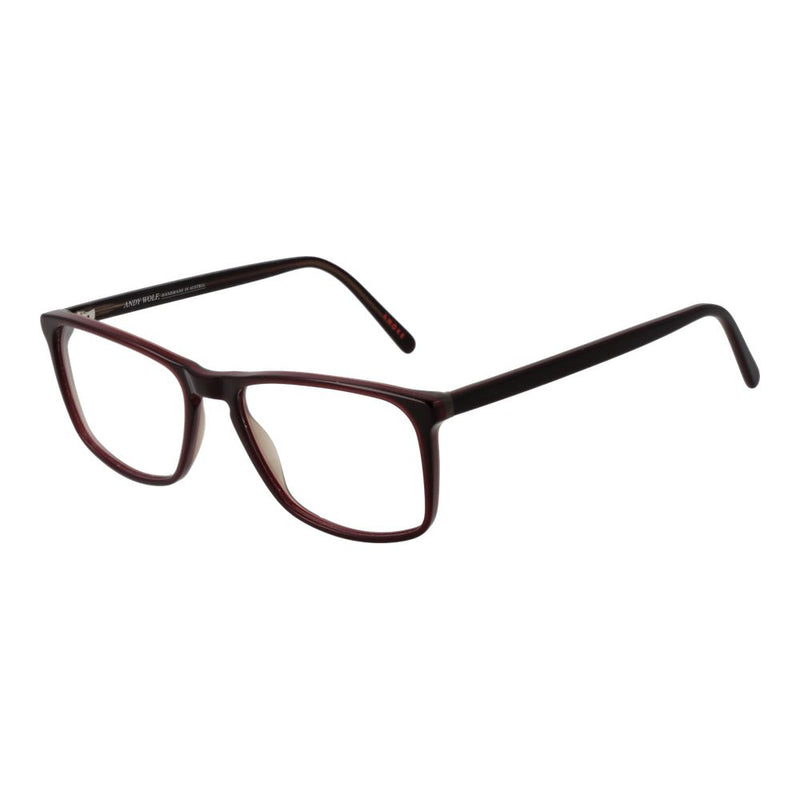 Andy Wolf Burgundy Unisex Glasses Frame - Élégance et Durabilité