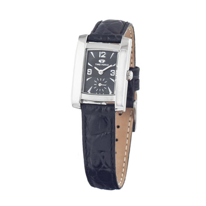 Time Force Zwart Leren Horloge