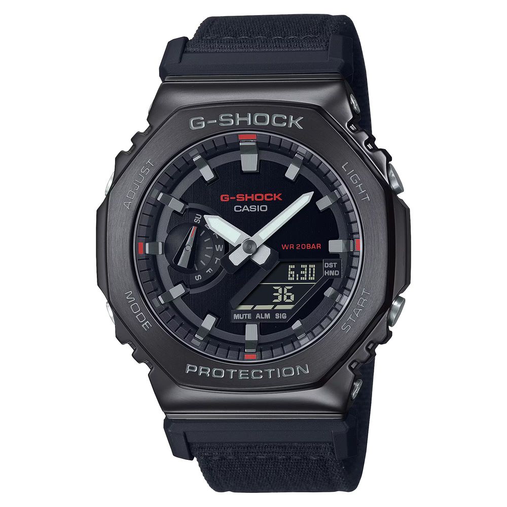 Casio Zwart Stoffen Horloge