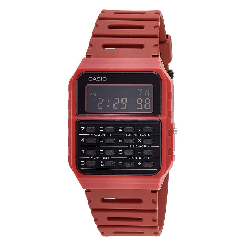 Montre Casio en résine rouge