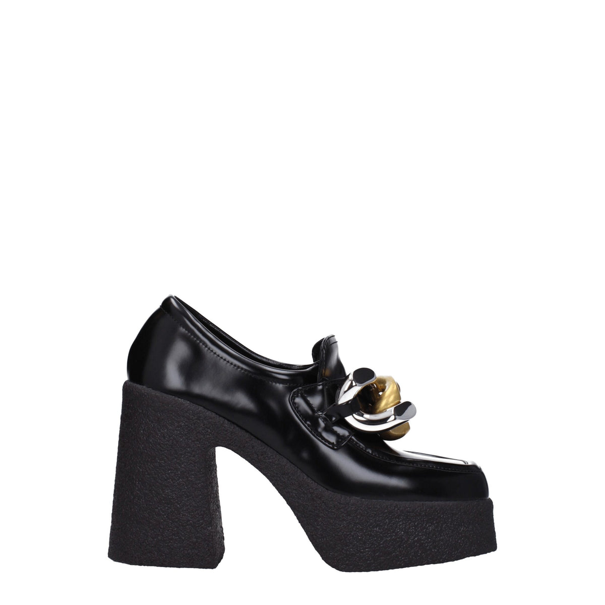Stella McCartney Black Leather Platform Loafers for Women
