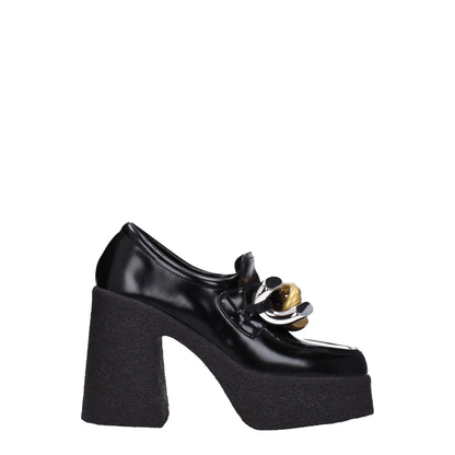 Stella McCartney zwarte leren platform loafers