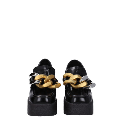 Stella McCartney zwarte leren platform loafers