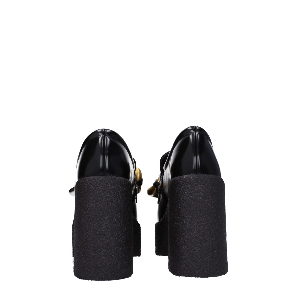 Stella McCartney Black Leather Platform Loafers for Women