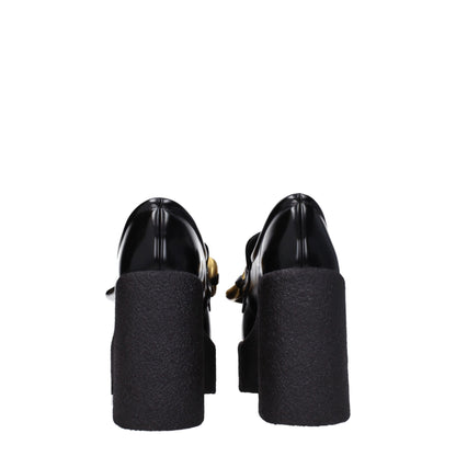 Stella McCartney zwarte leren platform loafers