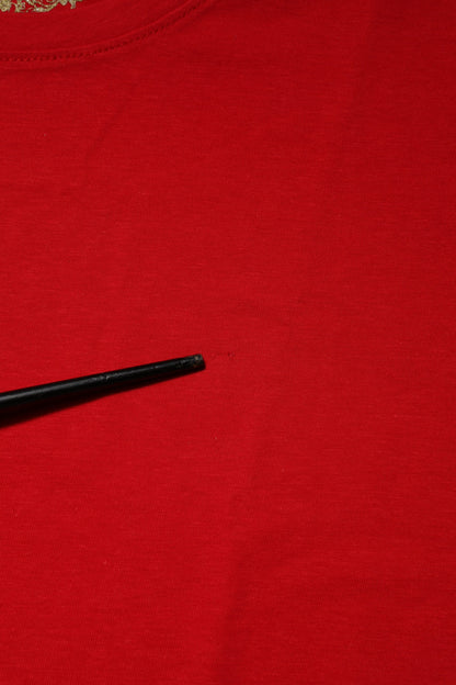 Dolce & Gabbana rood T-shirt met ronde hals en korte mouwen