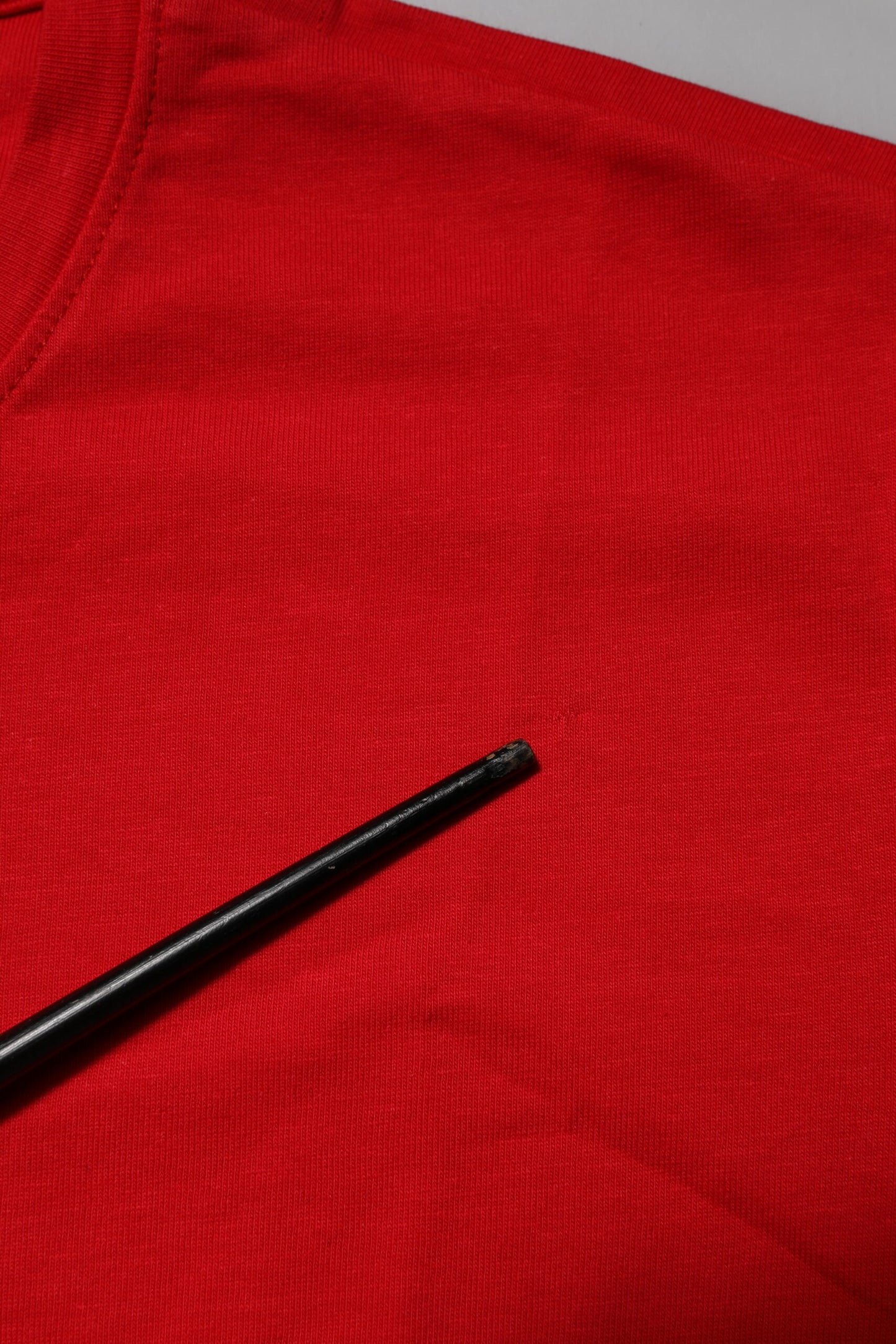 T-shirt à manches courtes à col rond en coton rouge de Dolce & Gabbana