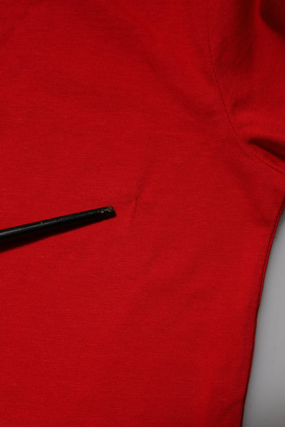 T-shirt Dolce & Gabbana rouge en coton à manches courtes et col rond.