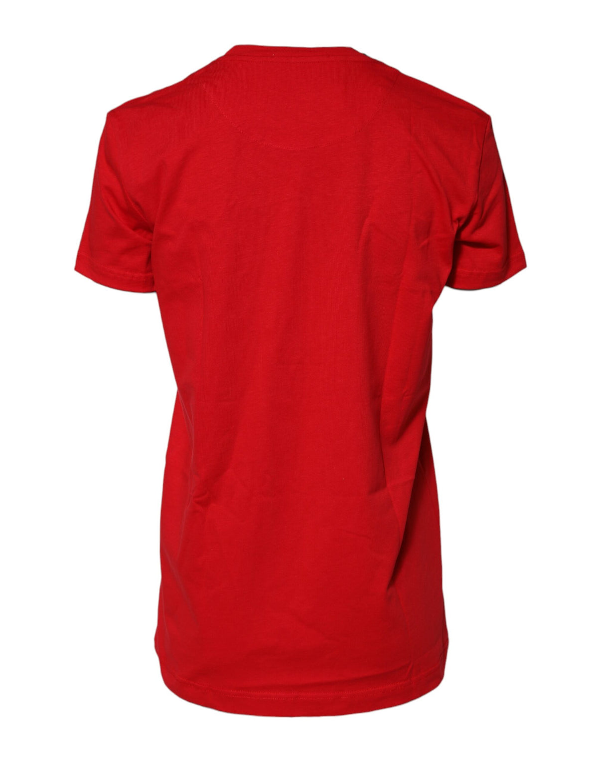 Dolce & Gabbana T-shirt Rouge en Coton à Manches Courtes