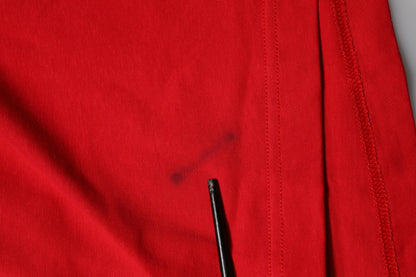 T-shirt Dolce & Gabbana rouge en coton à manches courtes et col rond.