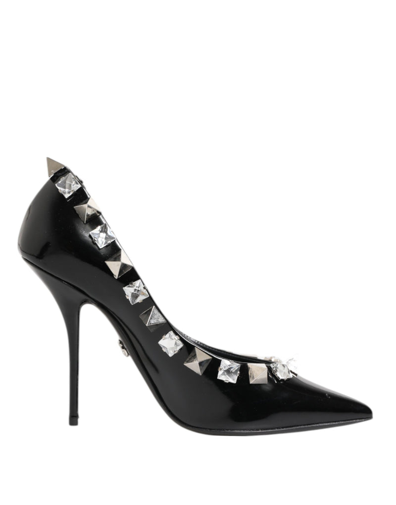 Dolce & Gabbana Black Crystals Studs Stiletto Pumps