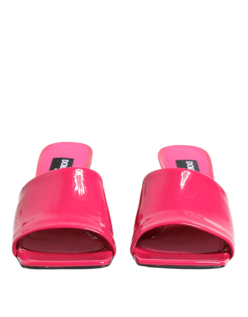 Dolce & Gabbana Mules Sandales à Talon Blocs Ouverts Roses