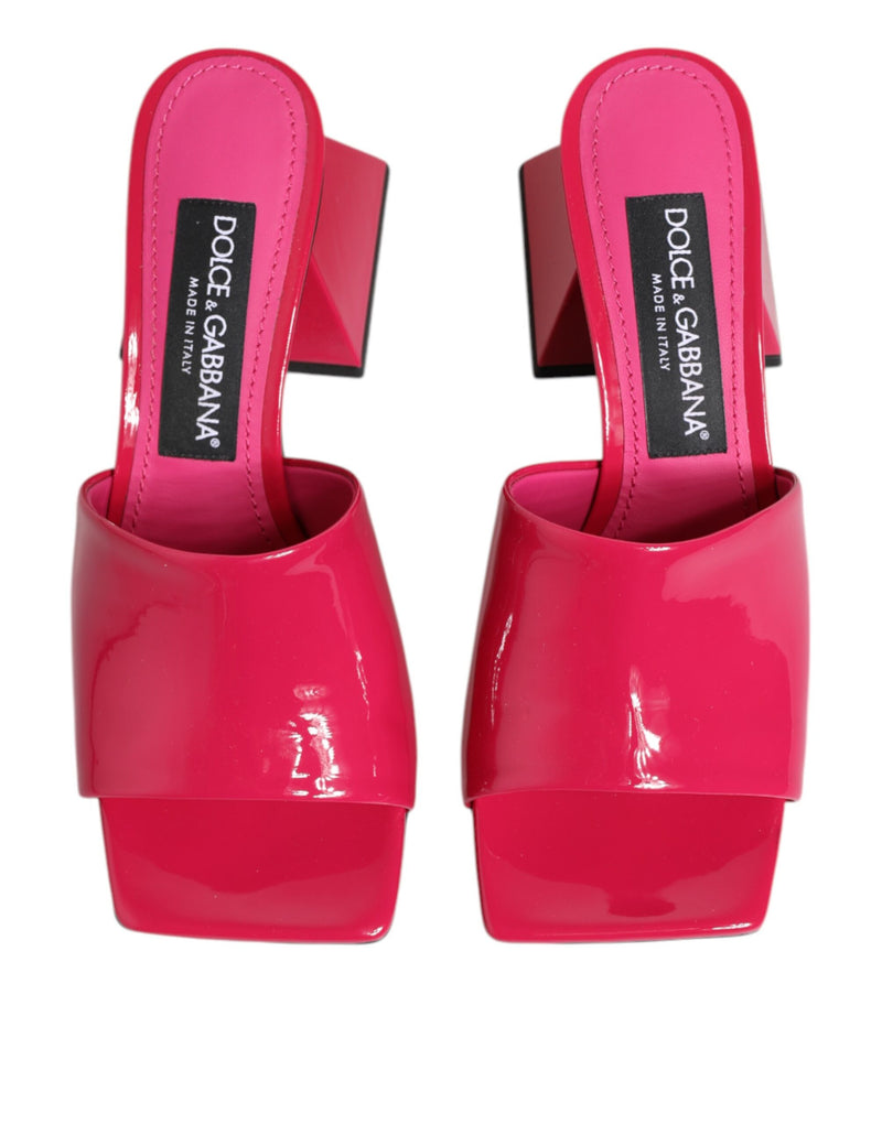 Dolce & Gabbana Mules Sandales à Talon Blocs Ouverts Roses