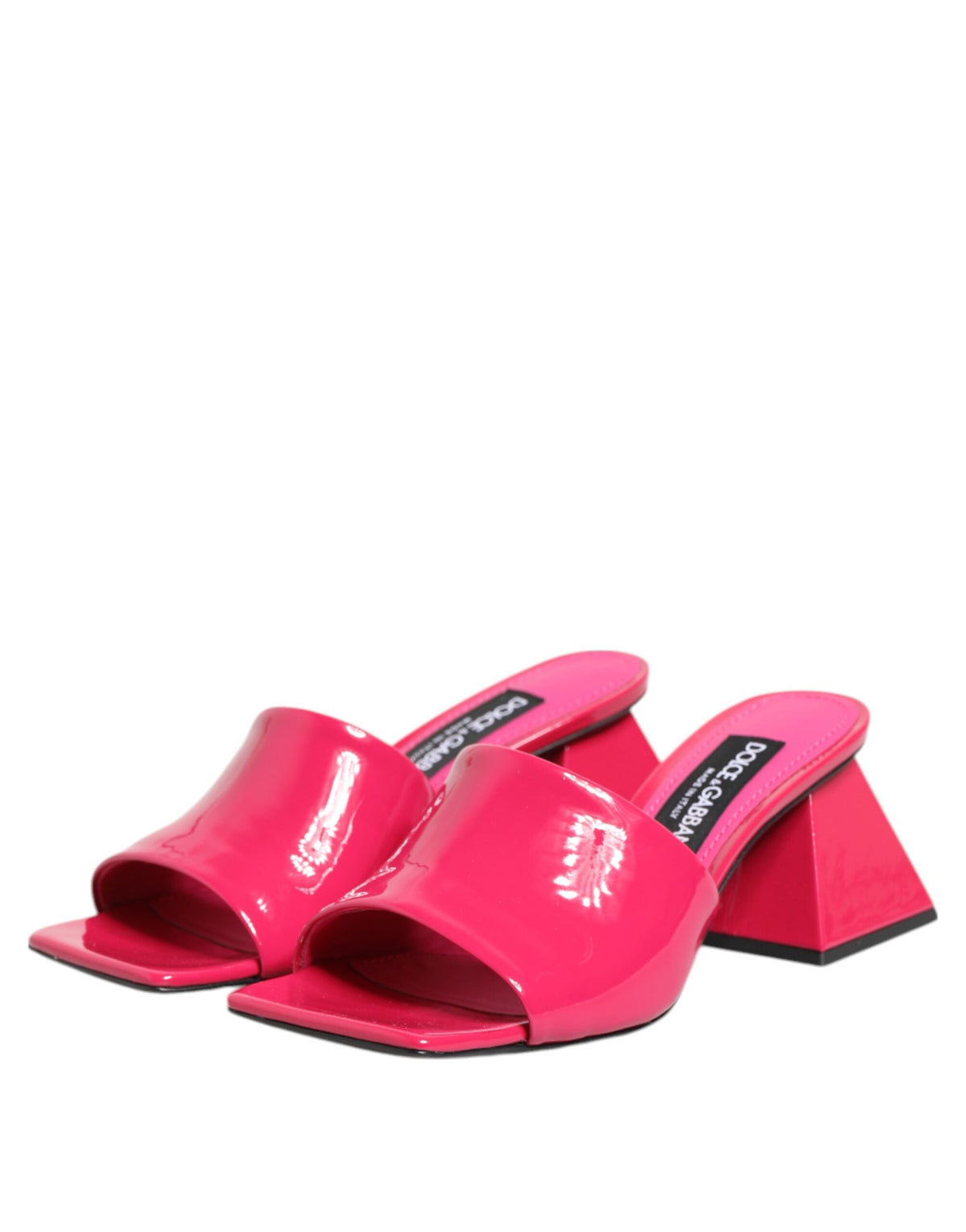 Dolce & Gabbana Mules Sandales à Talon Blocs Ouverts Roses