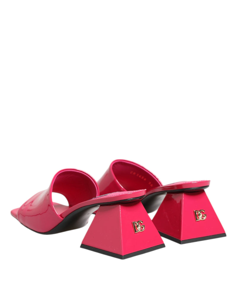 Dolce & Gabbana Mules Sandales à Talon Blocs Ouverts Roses