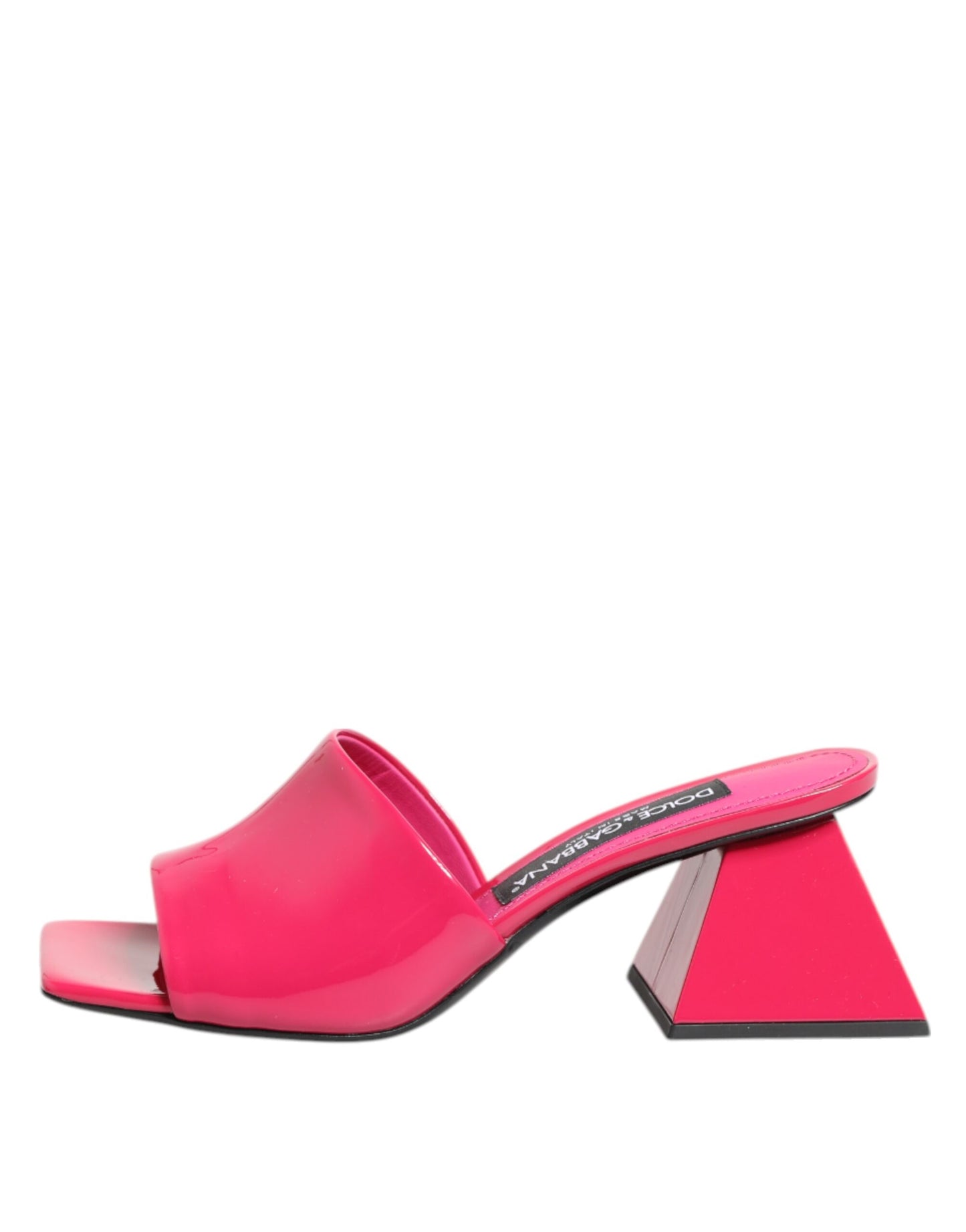 Dolce & Gabbana Pink Open Toe Block Heel Mules Sandals Shoes