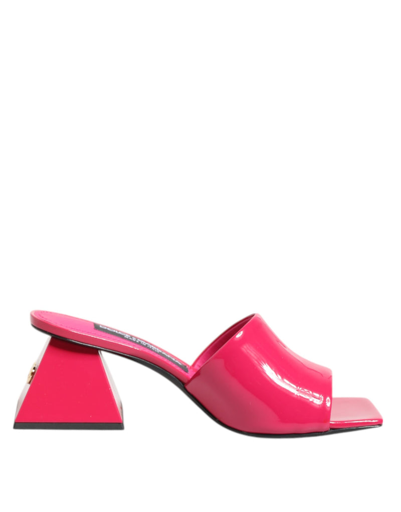 Dolce & Gabbana Mules Sandales à Talon Blocs Ouverts Roses