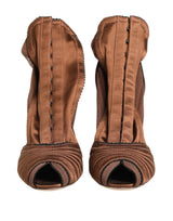 Dolce & Gabbana Bette Bottines à Talons Hauts Marron