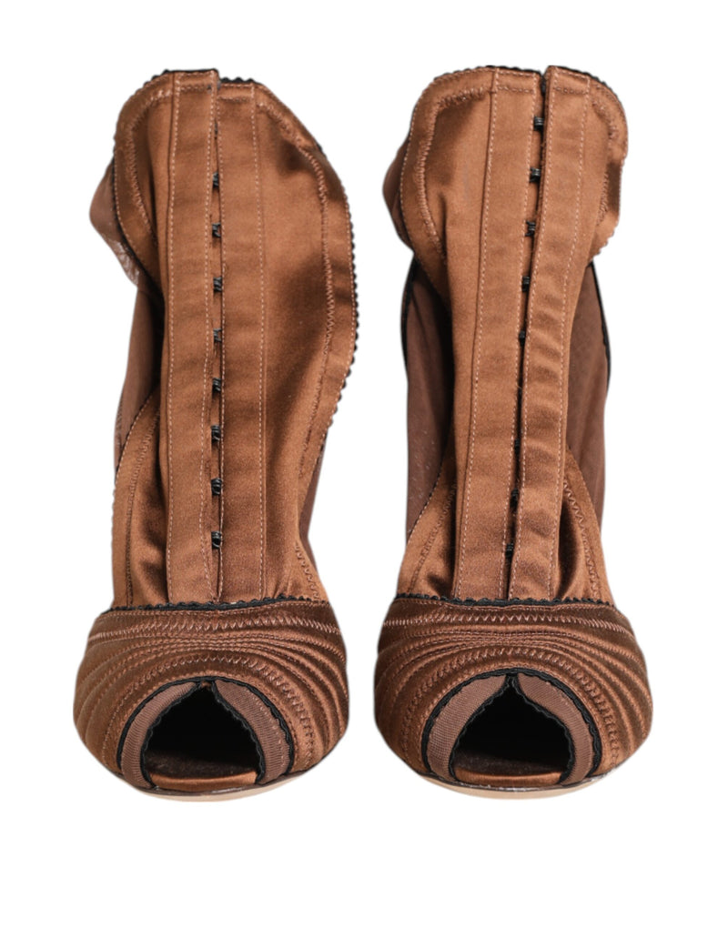 Dolce & Gabbana Brown Bette High Heeled Ankle Boots