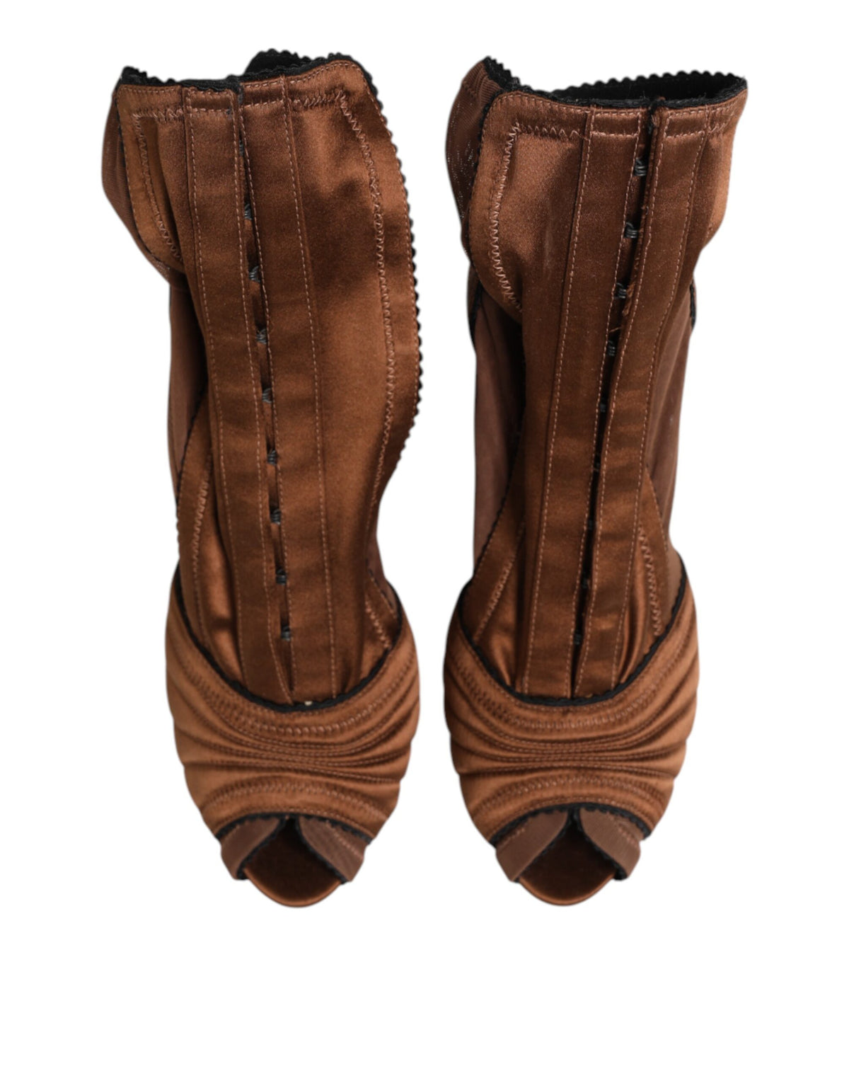 Dolce & Gabbana Bette Bottines à Talons Hauts Marron