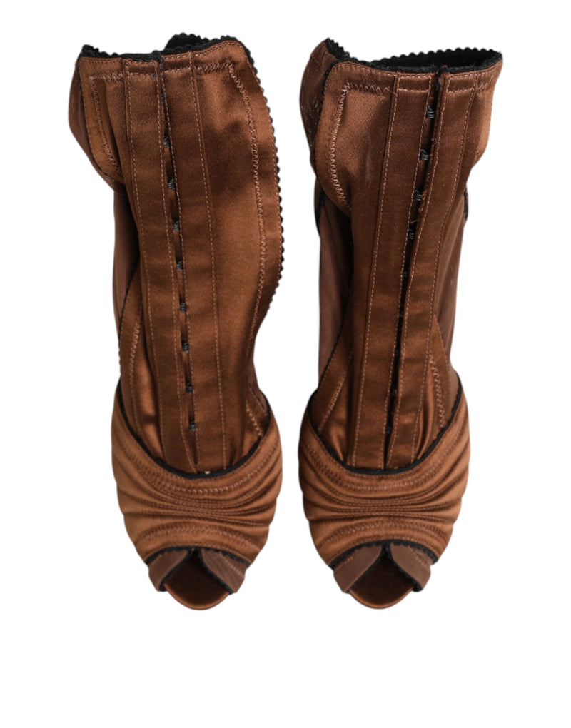 Dolce & Gabbana Brown Bette High Heeled Ankle Boots