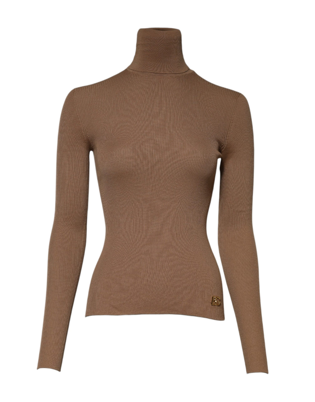 Pull en cachemire marron à col roulé Dolce & Gabbana