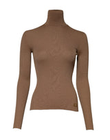 Pull en cachemire marron à col roulé Dolce & Gabbana