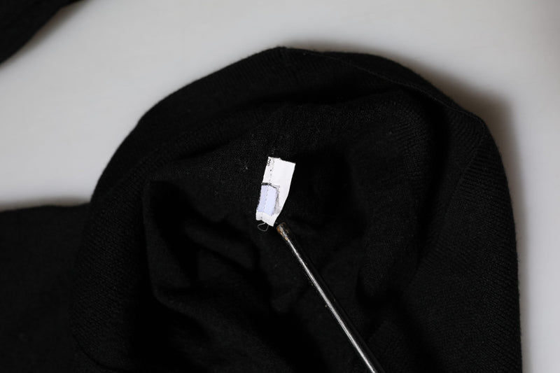 Dolce & Gabbana Black STAFF Round Neck Cardigan Sweater