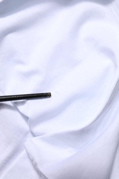 Dolce & Gabbana wit katoenen T-shirt met ronde hals en de tekst 'Goodluck 2023'