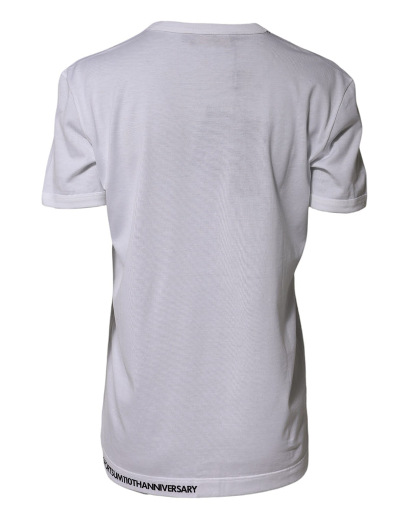 Dolce & Gabbana White DG Loves Moscow Cotton Crew Neck T-shirt