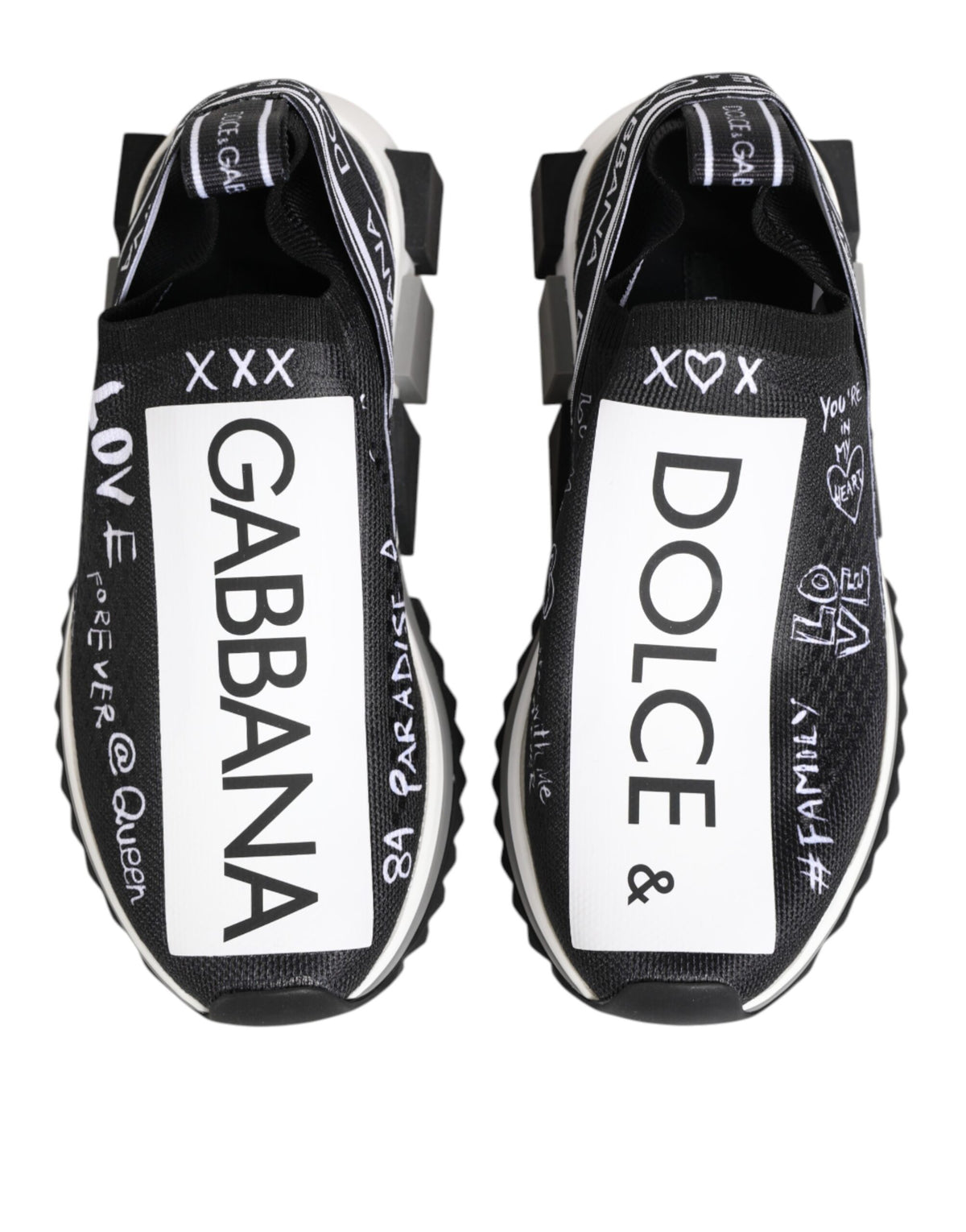 Dolce & Gabbana Sorrento Low Top Sneakers Noir et Blanc