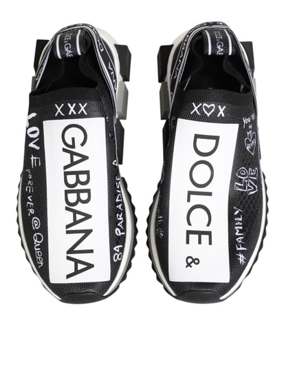 Dolce & Gabbana zwarte en witte Sorrento lage sneakers