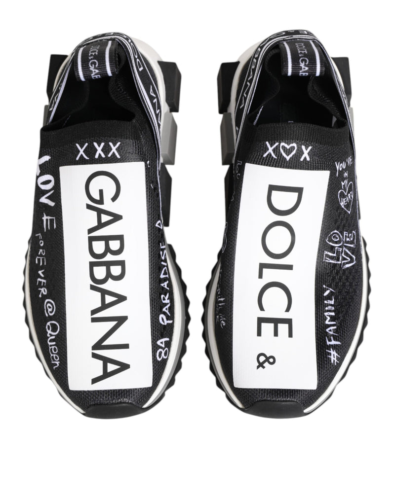 Dolce & Gabbana Sorrento Low Top Sneakers Noir et Blanc