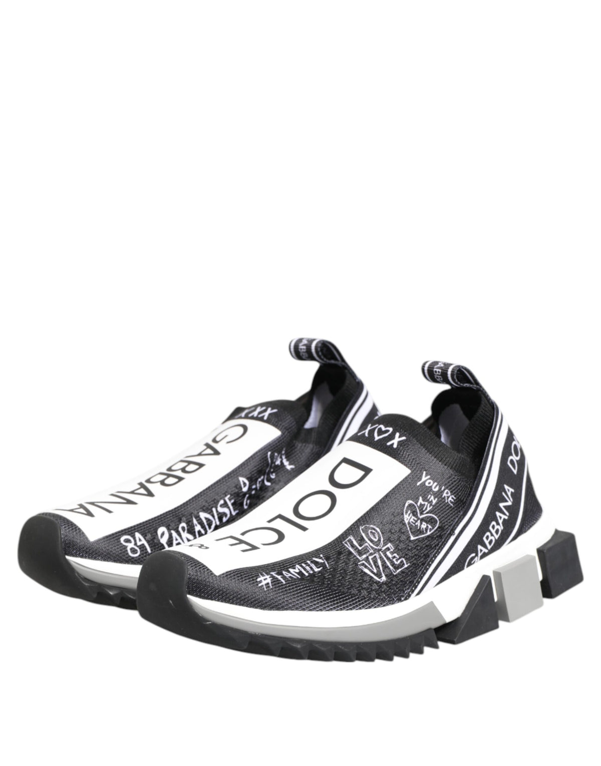 Dolce & Gabbana Sorrento Low Top Sneakers Noir et Blanc