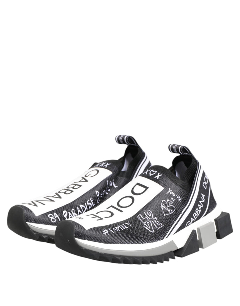 Dolce & Gabbana Sorrento Low Top Sneakers Noir et Blanc