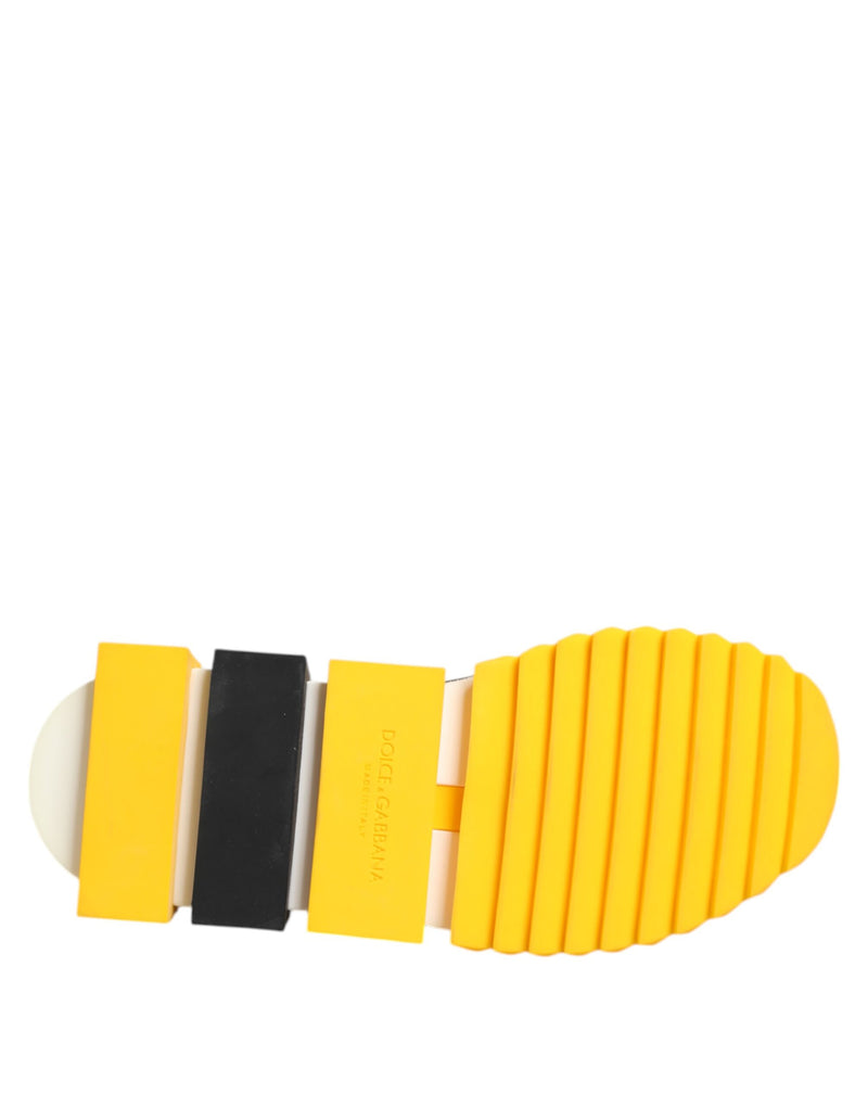 Dolce & Gabbana Sorrento Yellow Black Slip-On Sneakers