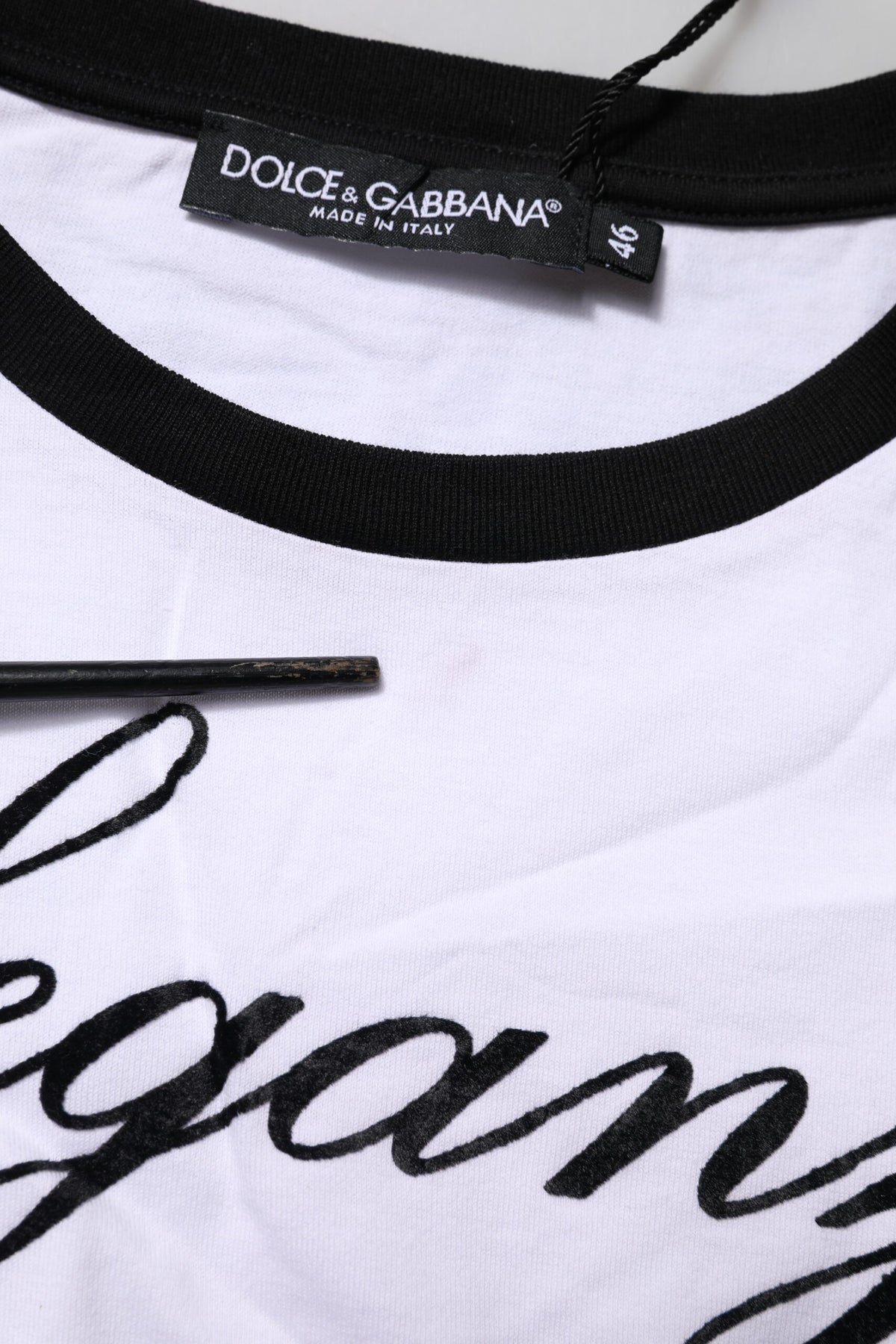 Dolce & Gabbana White Eleganza Cotton Crew Neck Tee T-shirt