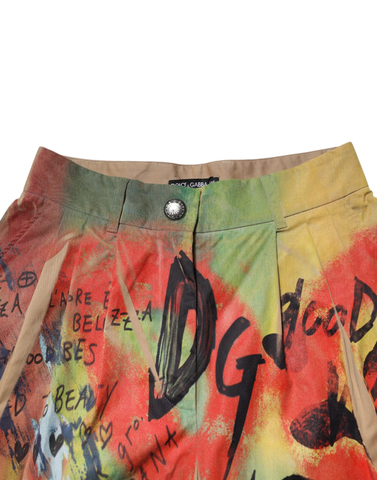 Dolce & Gabbana Pantalon Cargo Taille Haute Multicolore