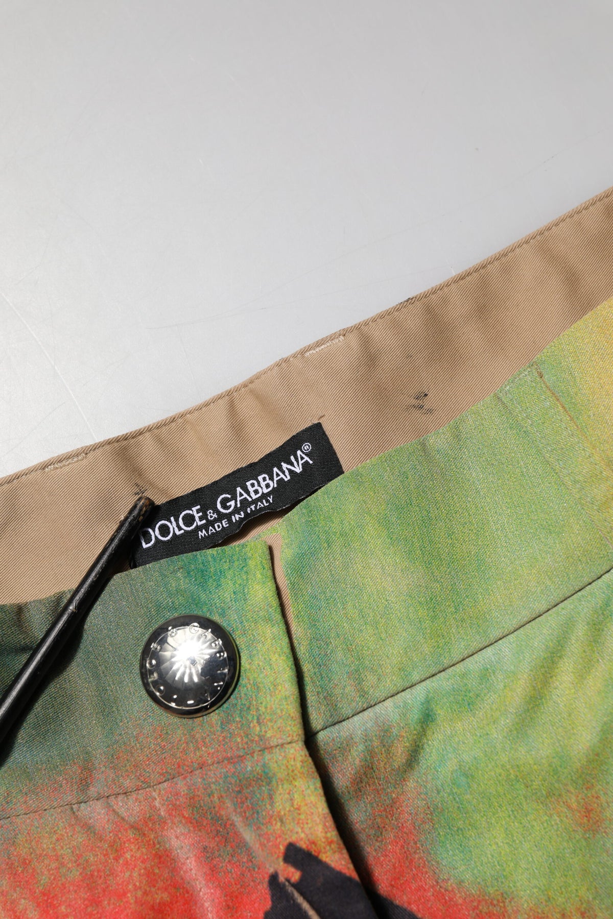 Dolce & Gabbana Pantalon Cargo Taille Haute Multicolore