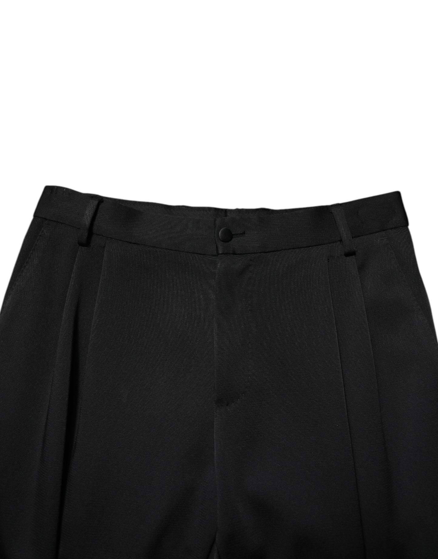 Dolce & Gabbana Black Acetate HighWaist Tapered Trouser Pants