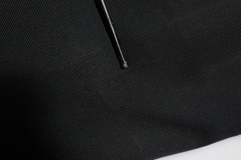 Dolce & Gabbana Black Acetate High Waist Tapered Trouser Pants