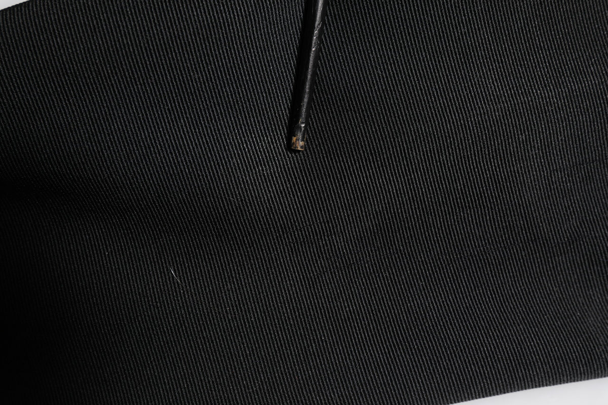 Dolce & Gabbana Black Acetate High Waist Tapered Trouser Pants