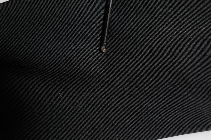 Dolce & Gabbana Black Acetate High Waist Tapered Trouser Pants