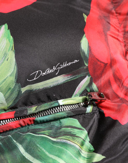 Dolce & Gabbana Multicolor Floral Puffer Coat Full Zip Jacket