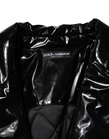 Dolce & Gabbana Pufferjas van polyester in zwart, met kussensteek