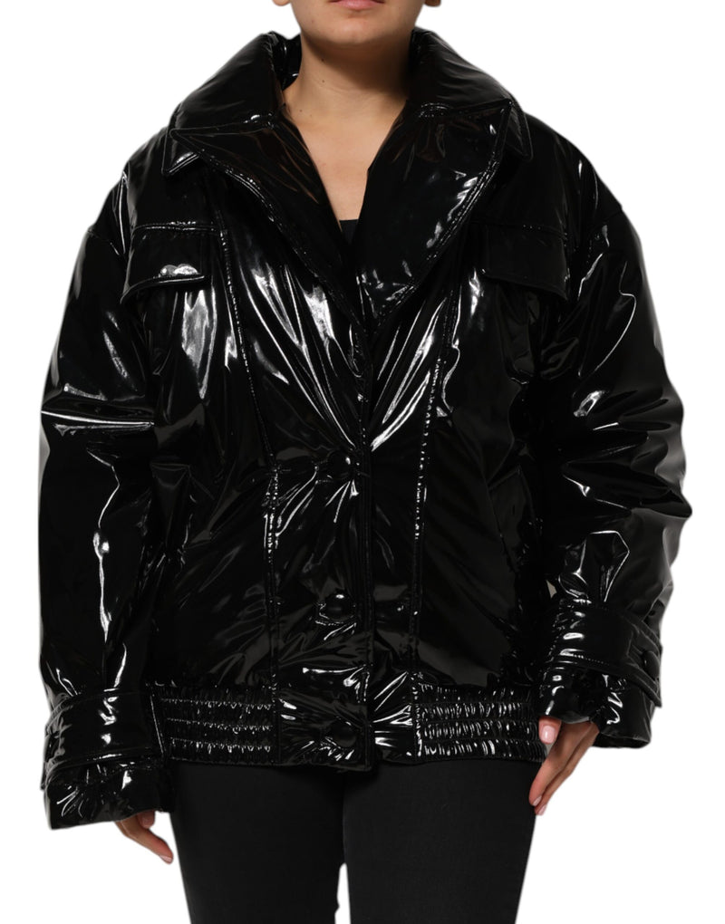 Dolce & Gabbana Black Quilted Puffer Coat Jacket