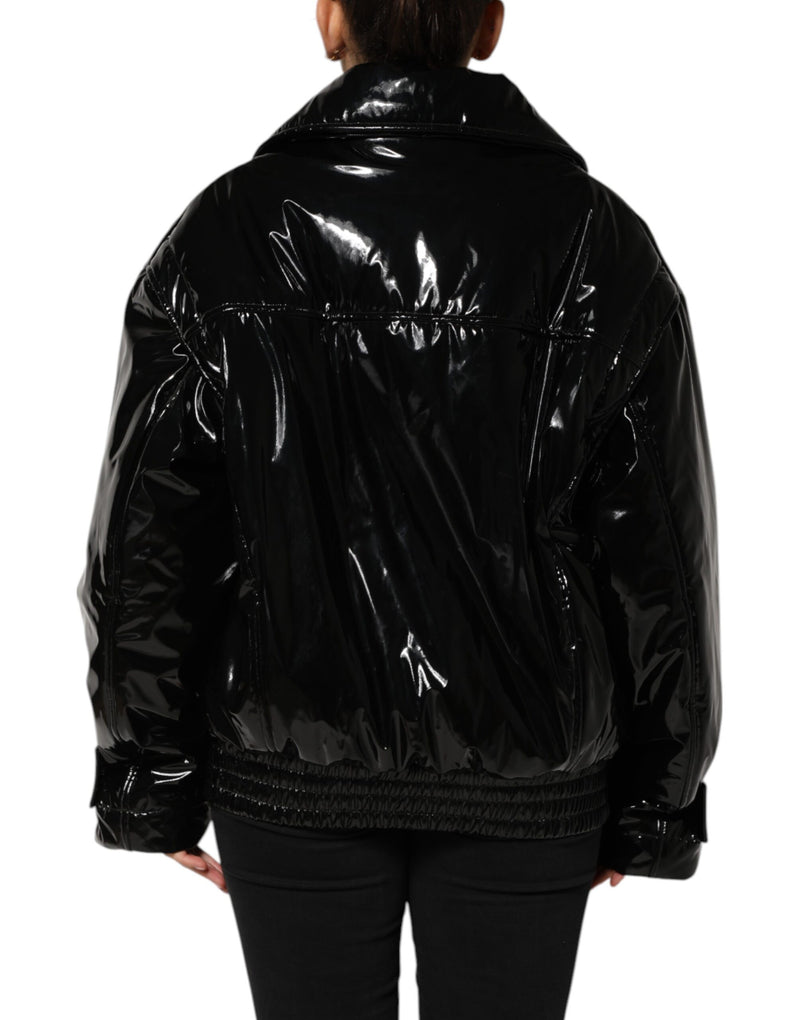Dolce & Gabbana Black Quilted Puffer Coat Jacket