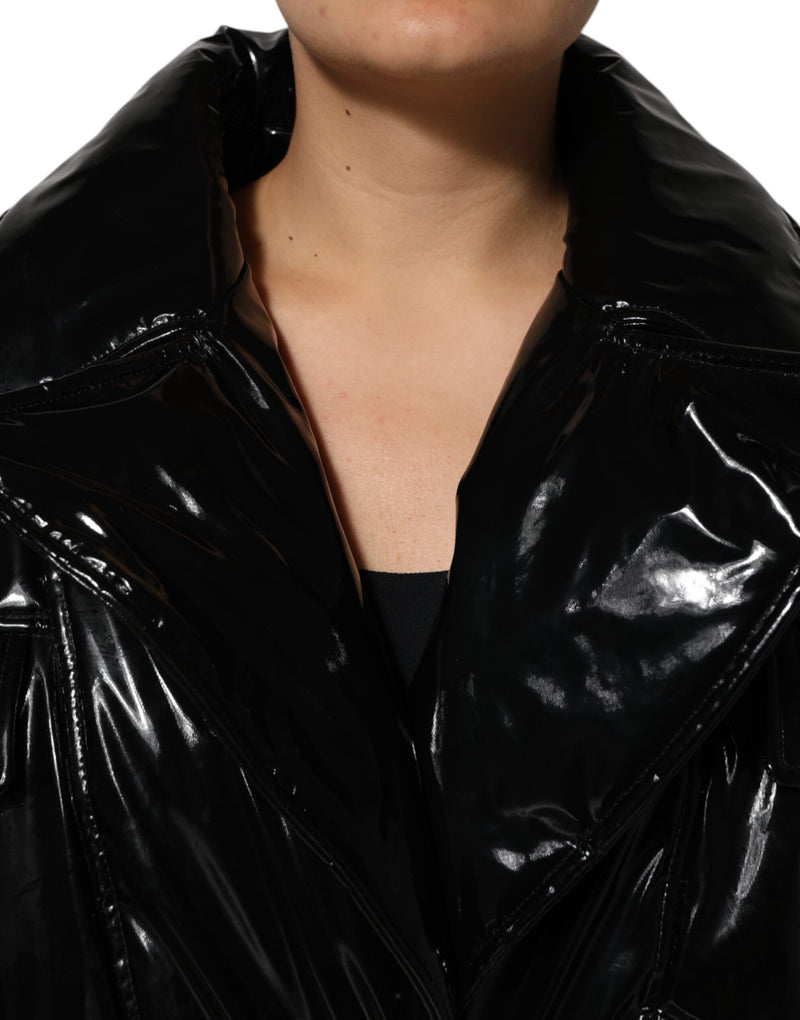 Dolce & Gabbana Black Quilted Puffer Coat Jacket