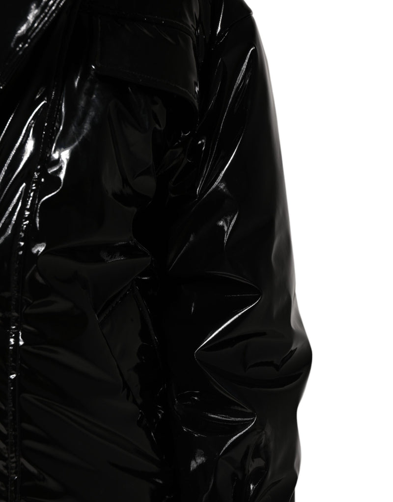Dolce & Gabbana Black Quilted Puffer Coat Jacket