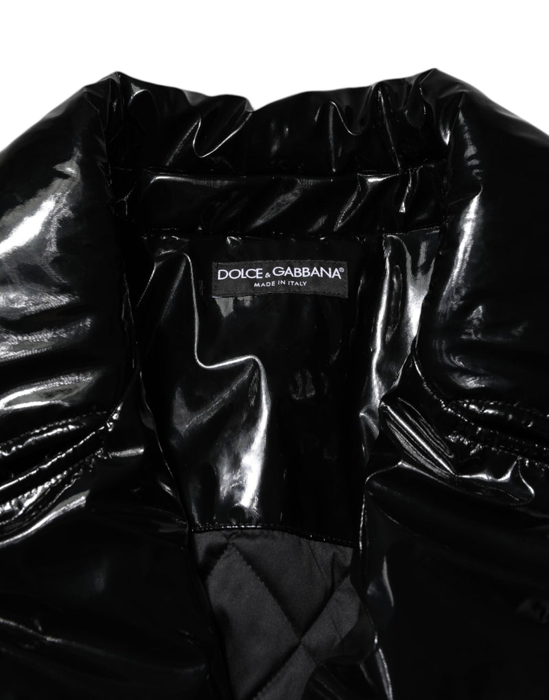 Dolce & Gabbana Black Quilted Puffer Coat Jacket